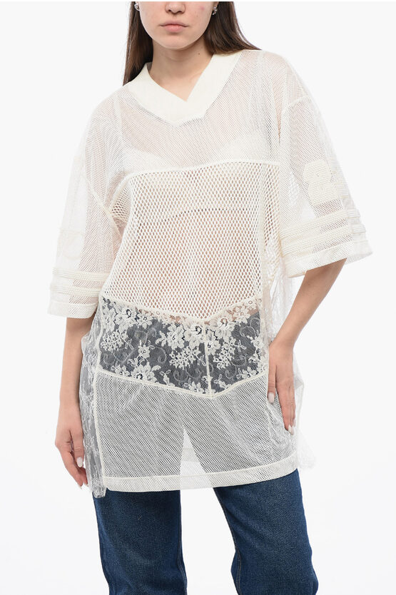 Off-white T-shirt In Beige Polyester