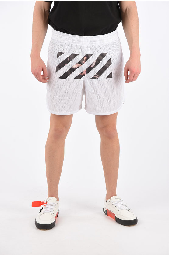 Off-White Mesh CARAVAGGIO ARROW Shorts men - Glamood Outlet