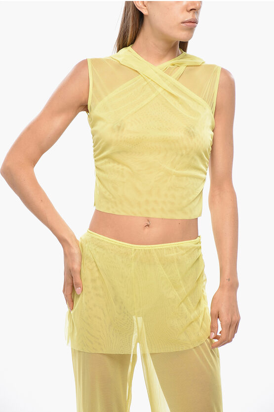 Exilia Mesh Norte Tank Top In Yellow