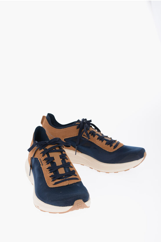 Salomon Mesh Pulsar Prg Low Top Trainers With Suede Trims In Blue