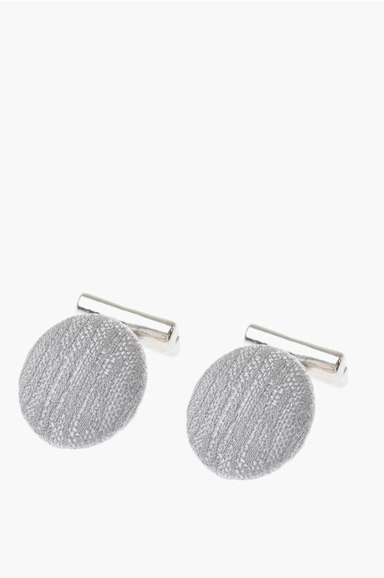 Corneliani Metal Cufflinks Lined With Silk