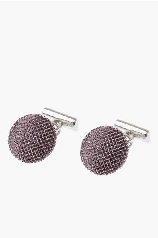 Corneliani Metal Cufflinks Lined With Silk