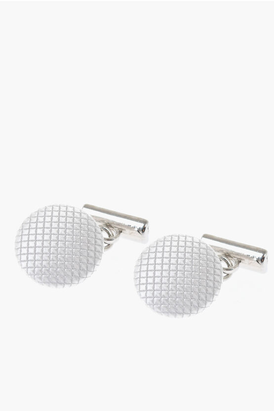 Corneliani Metal Cufflinks Lined With Silk