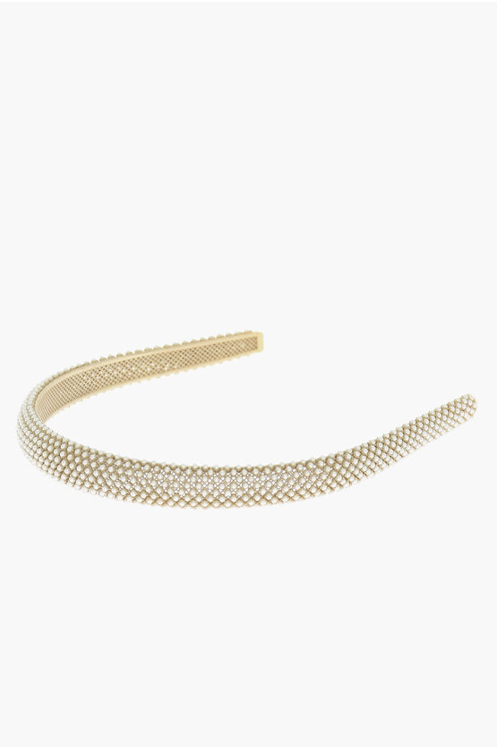 Shop Dior Metal D-renaissance Hairband With Beads