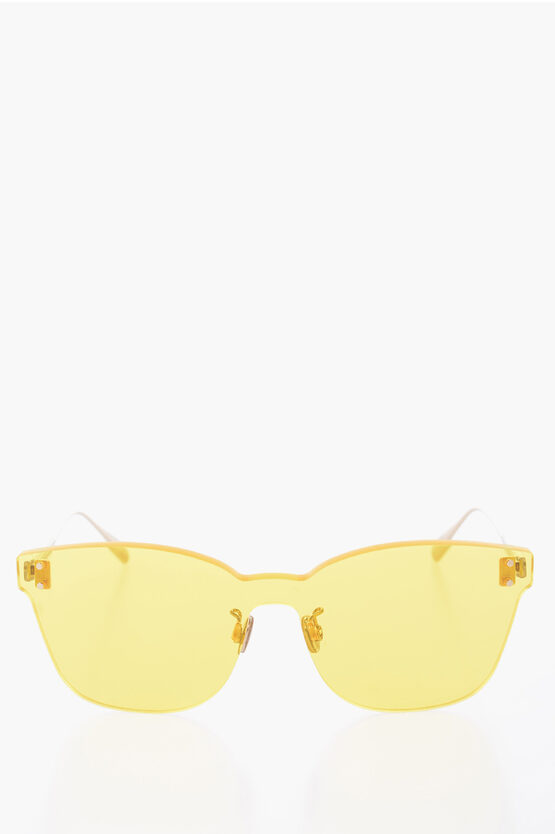 Dior Metal Frame Colour Quake 2 Sunglasses In Yellow