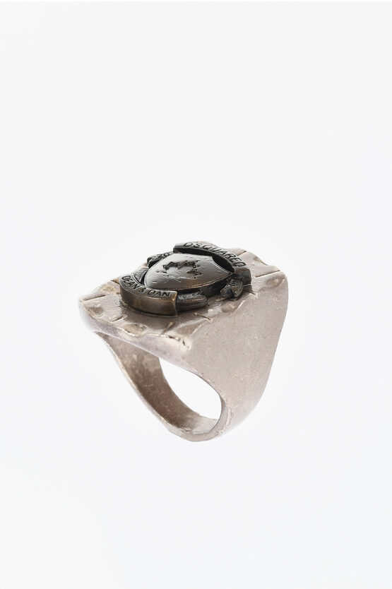 Dsquared2 Metal Funky Tribal Signet Ring In Metallic | ModeSens