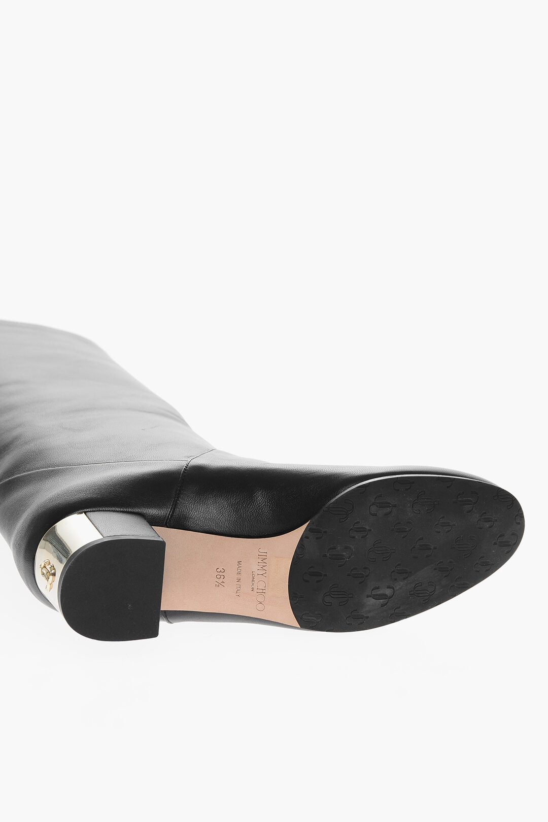 JIMMY CHOO の靴♪ ★ DELLENA ★ 100mm 【多色在庫】 Champagne Nappa Leather Wedge Sandals with Metallic Rope