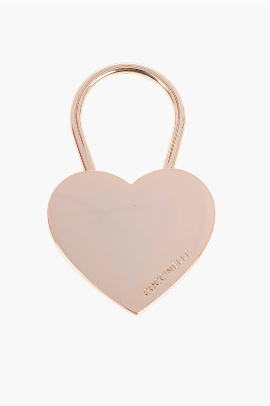 Shop Coccinelle Metal Keychain With Heart Pendant