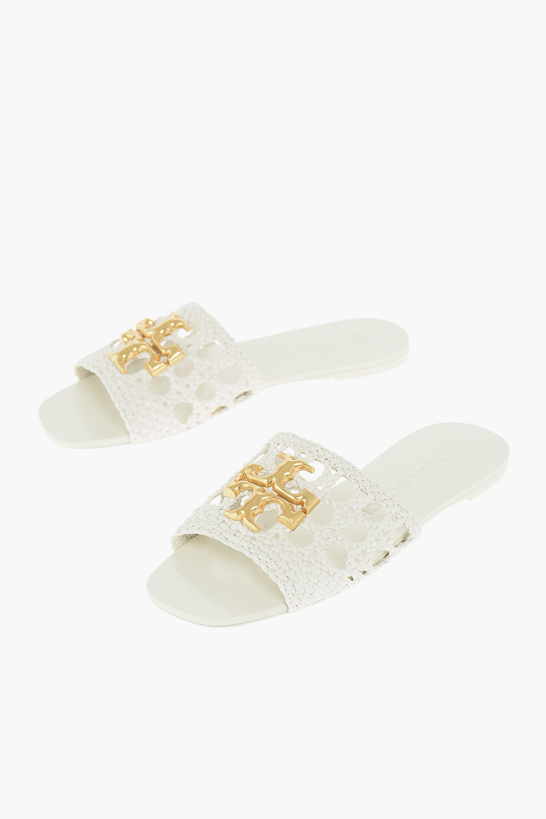 Tory Burch Metal Logo ELEANOR Leather Slippers women - Glamood Outlet