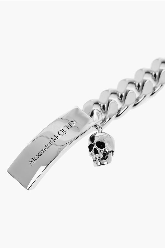 ブレスレット Alexander Mcqueen Silver l bracelet Embellished chain bracelet in silver - Mc Queen | Mytheresa