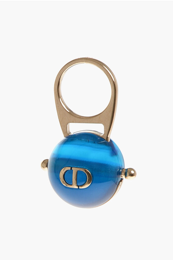 Dior Metal Sorbet Ring With Resin Detail In Blue
