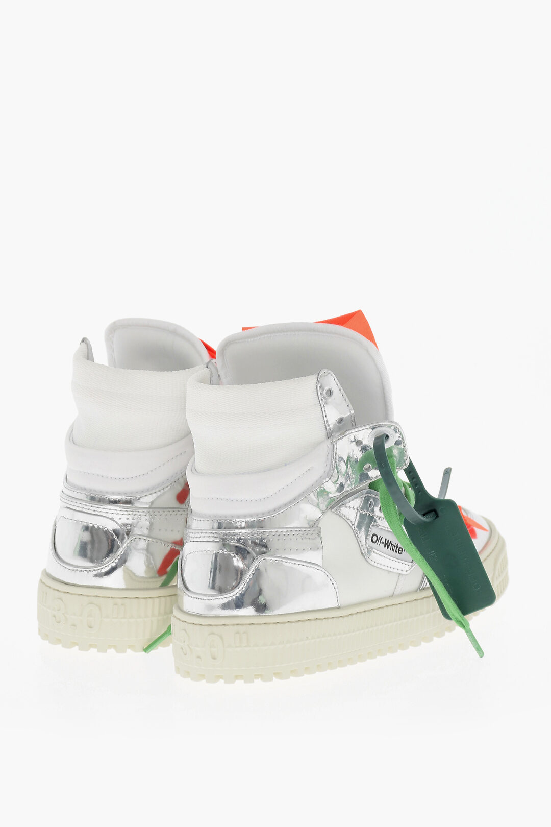 Off-White Metallic Leather and Fabric 3.0 OFF COURT SPECIAL