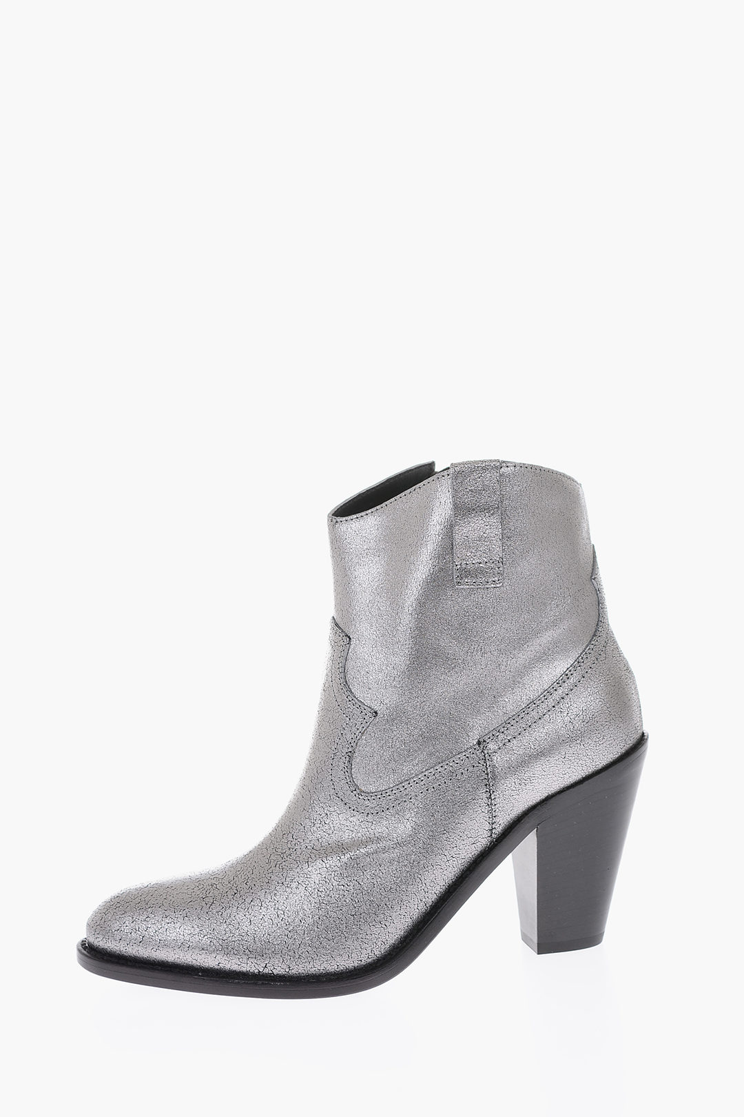 metallic western booties