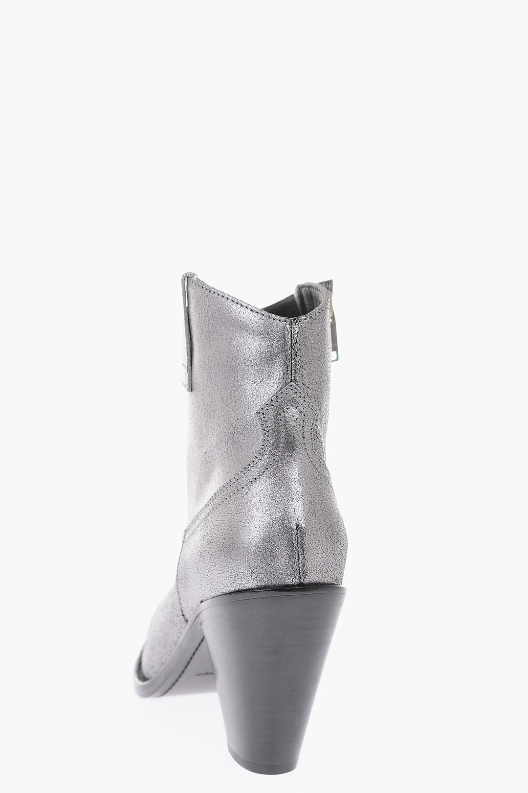 metallic western booties