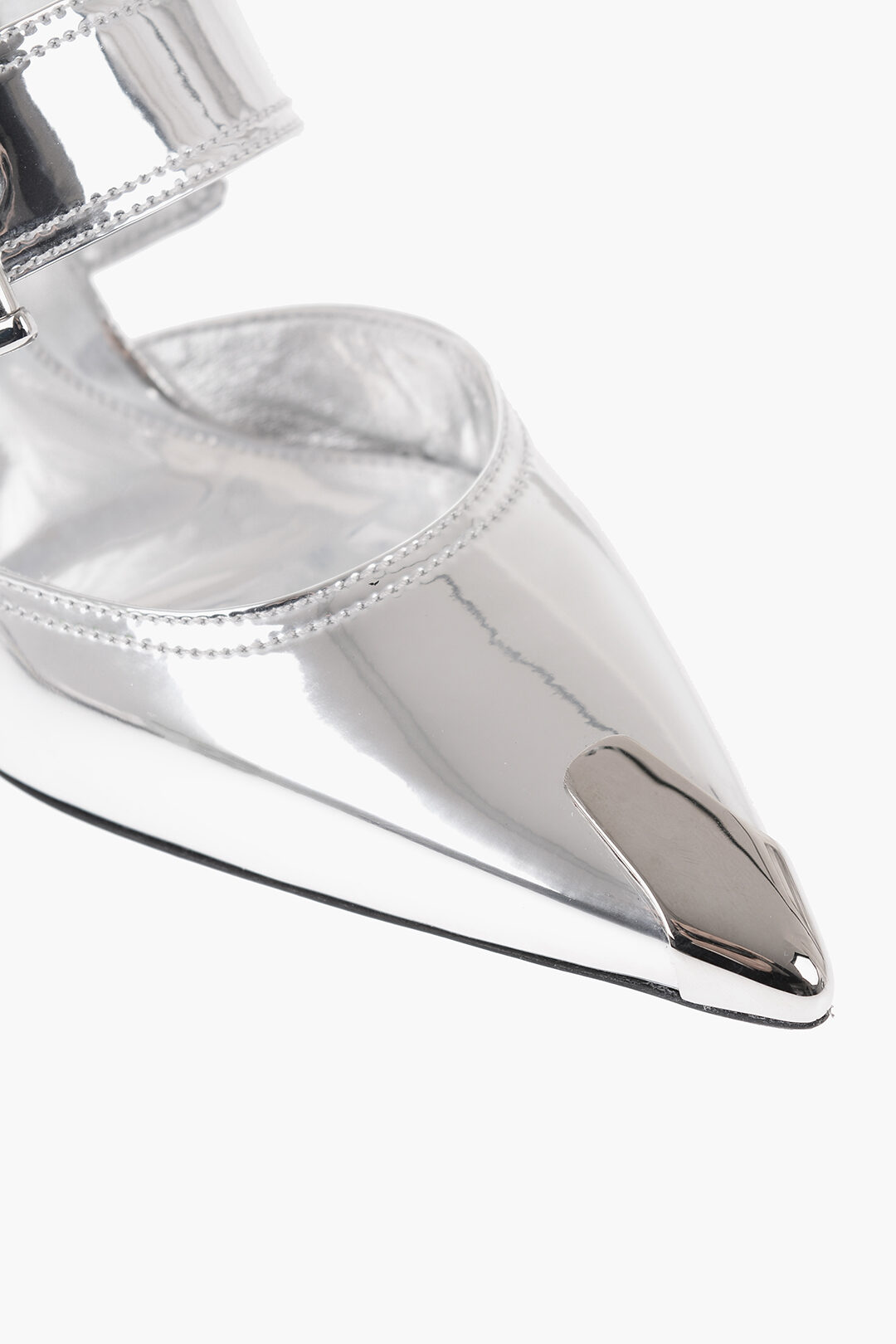 サンダル・ミュール alexander mcqueen Silver leather Seal mules Alexander Mcqueen Silver Leather Seal Mules (alexander