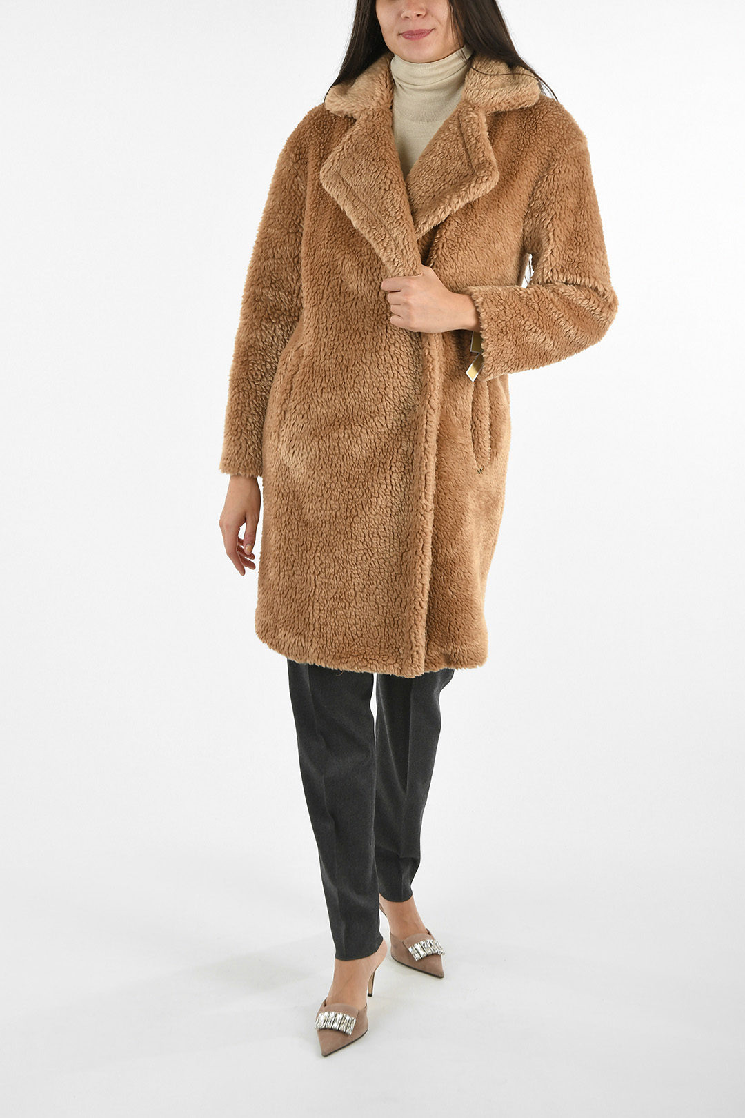Nwt 399 Michael Kors Hot Pink Faux Fur Coat sz Small  eBay