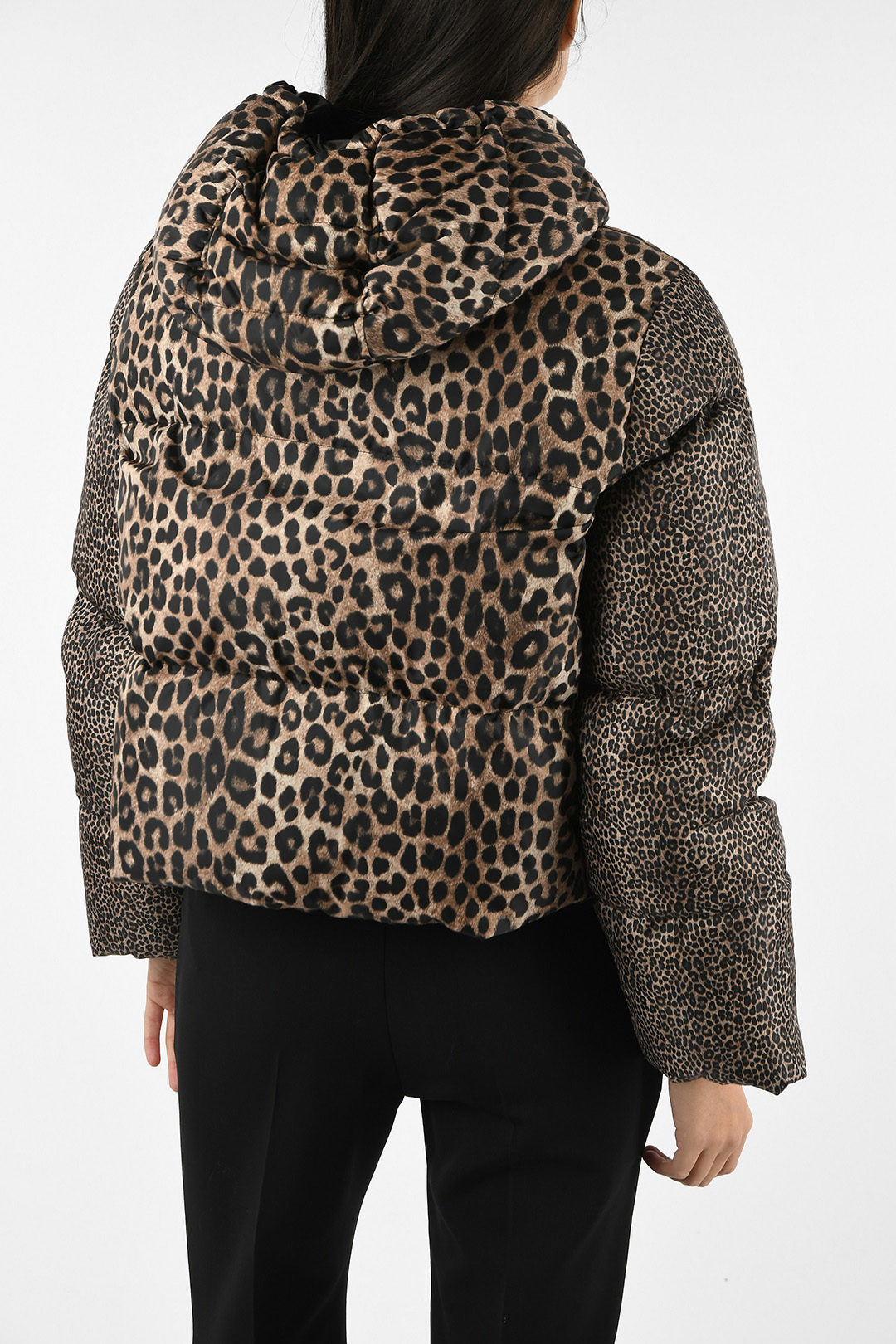 Michael kors leopard print puffer coat online