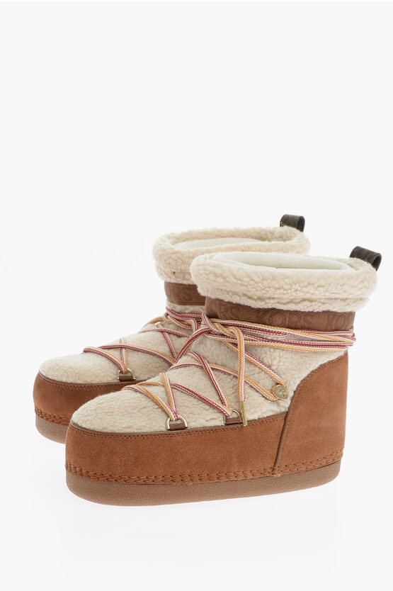 Michael Kors Michael Suede Zelda Snow Boots With Padded Inner In White