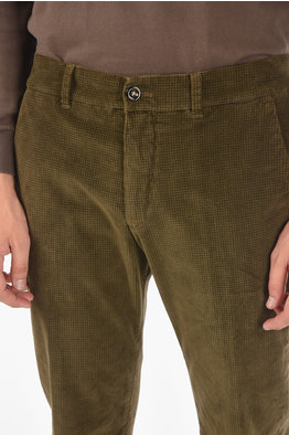 Mens Dark Blue Wool Micro Check Travel Trousers  dunhill IN Online Store