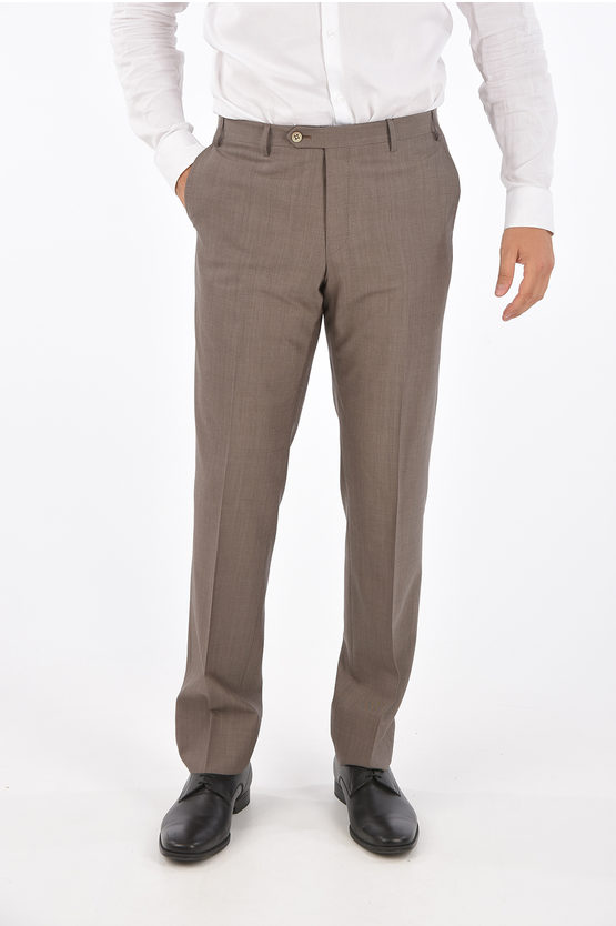 Shop Corneliani Mid Rise Flawless Pants