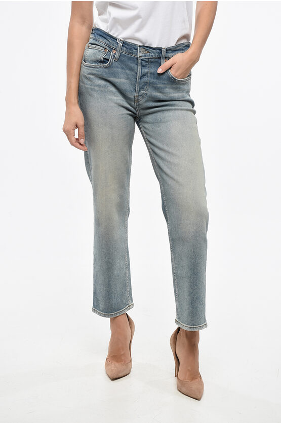 Mid Rise Pipe Jeans… - image