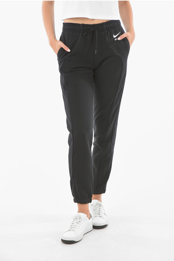Nike Mid Rise Standar Fit Joggers In Black