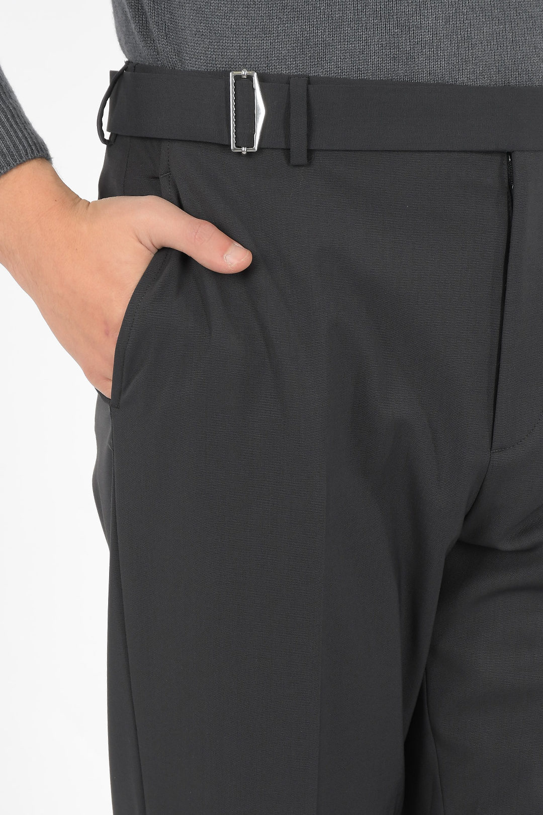 Buy FlatFront Trousers with Belt Loops Online at Best Prices in India   JioMart
