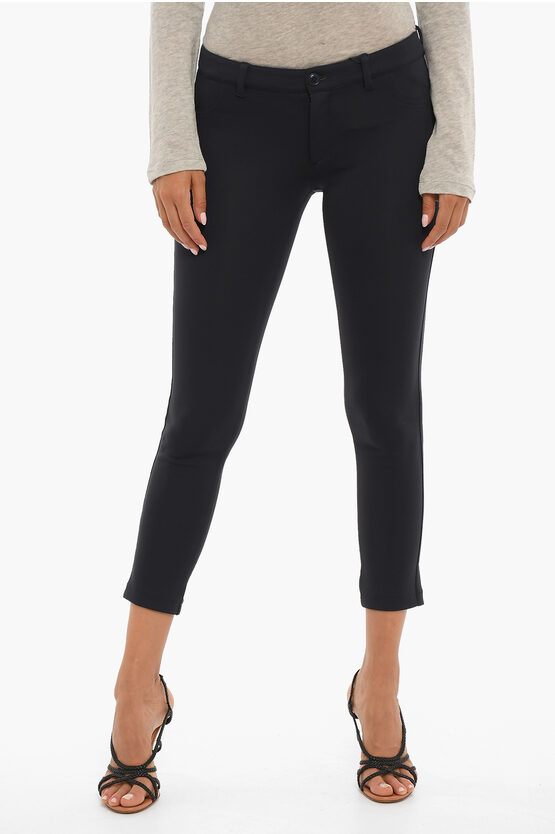 Woolrich Mid-waist Technical Fabric Pants In Black