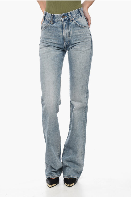 Shop Celine Mid Wash Bootcut Denims 22cm