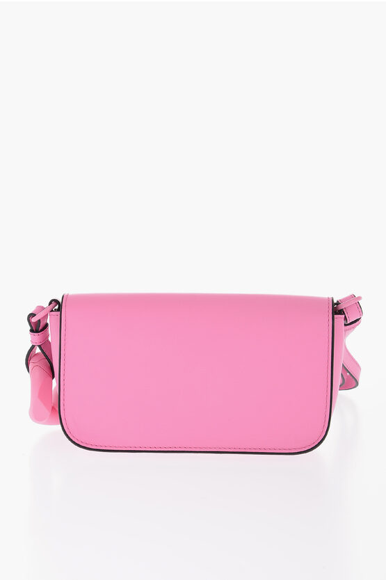 Mini Bag a Spalla in Pelle con Dettaglio a Catena