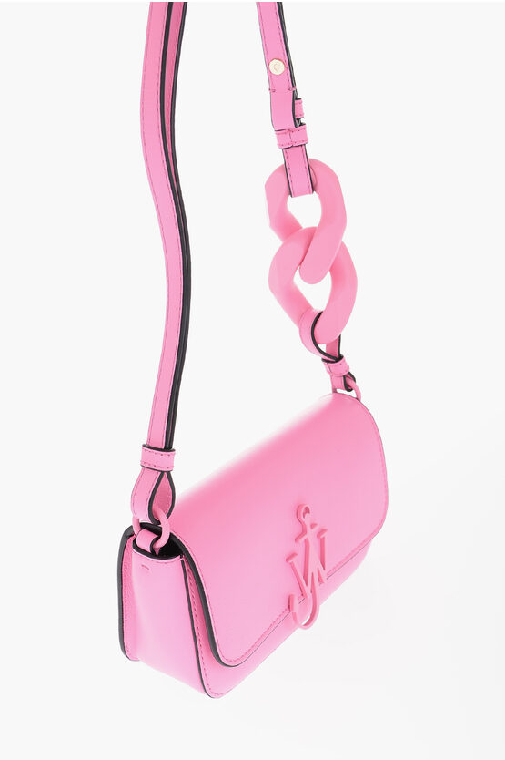 Mini Bag a Spalla in Pelle con Dettaglio a Catena