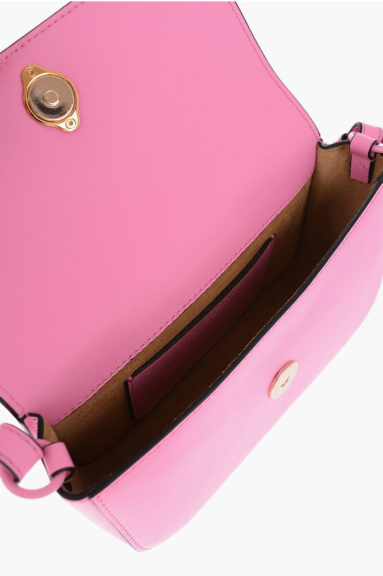 Mini Bag a Spalla in Pelle con Dettaglio a Catena