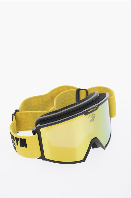 Off-white Mirror Goggles Maxi Sunglasses In Yellow