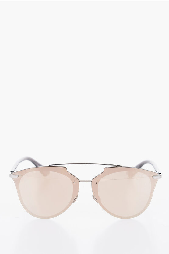 Dior Mirrored And Round Reflectedp Sunglasses In White