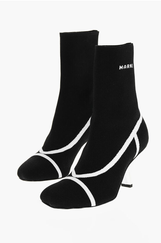 Marni Mirrored Heel Sock Booties 8cm