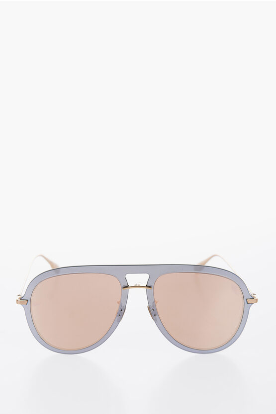Dior Mirrored Lenses Ultime 1 Aviator Sunglasses In Gold