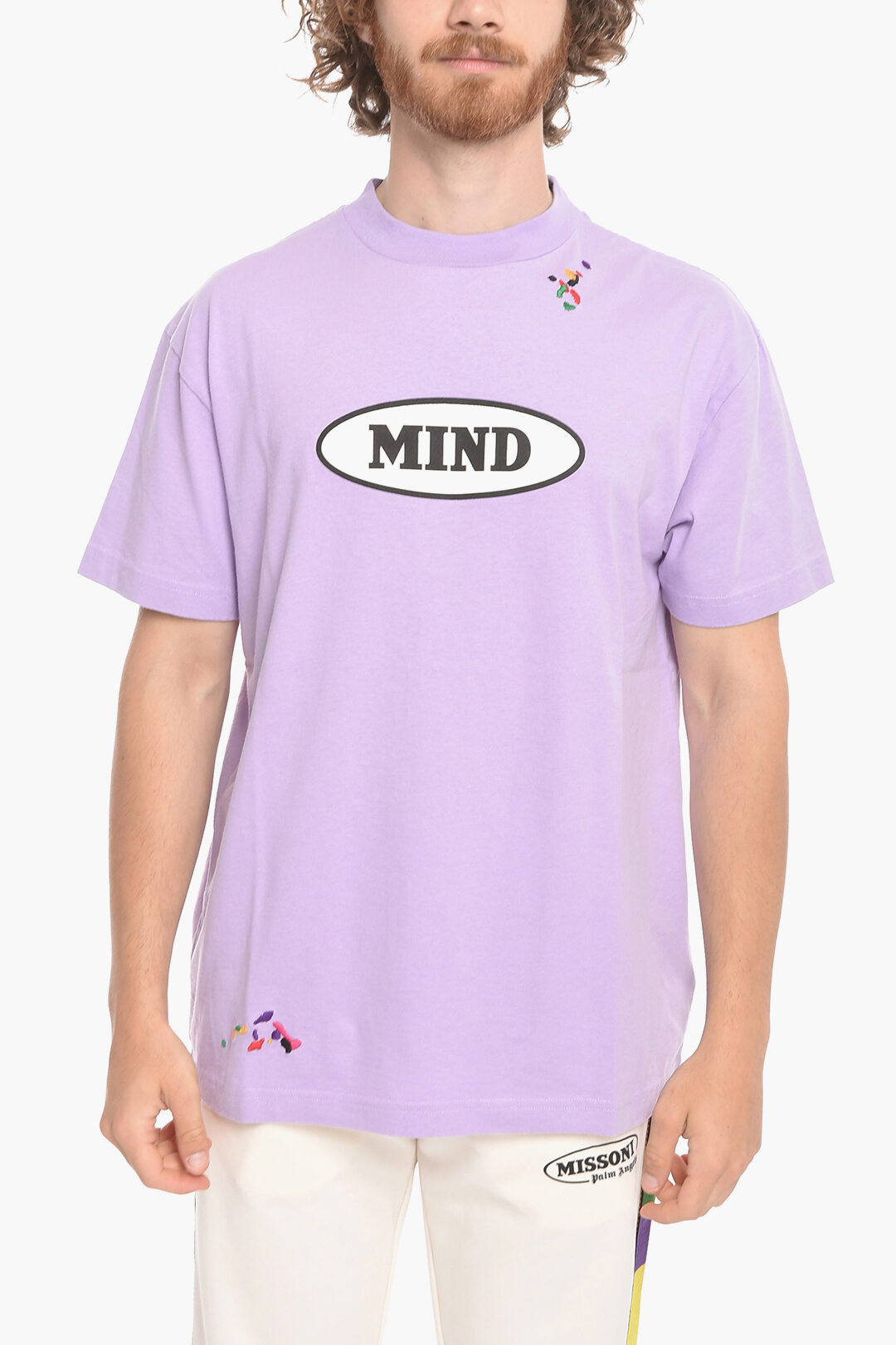 Palm Angels Purple T-shirt with print