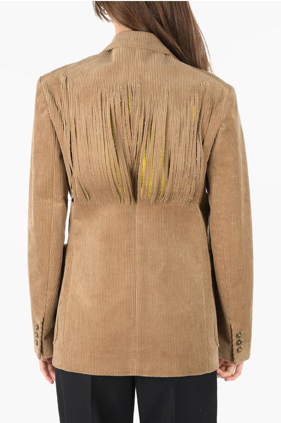 MM0 corduroy notch lapel 2-button blazer