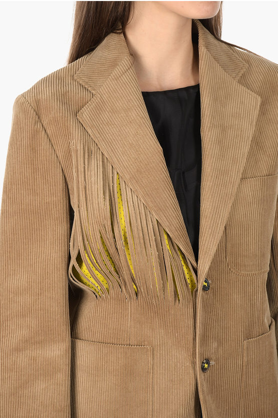 MM0 corduroy notch lapel 2-button blazer