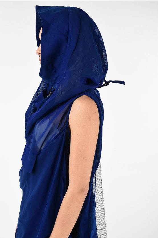 Maison Margiela MM0 Maxi Unstructured Tunic Dress With Hood