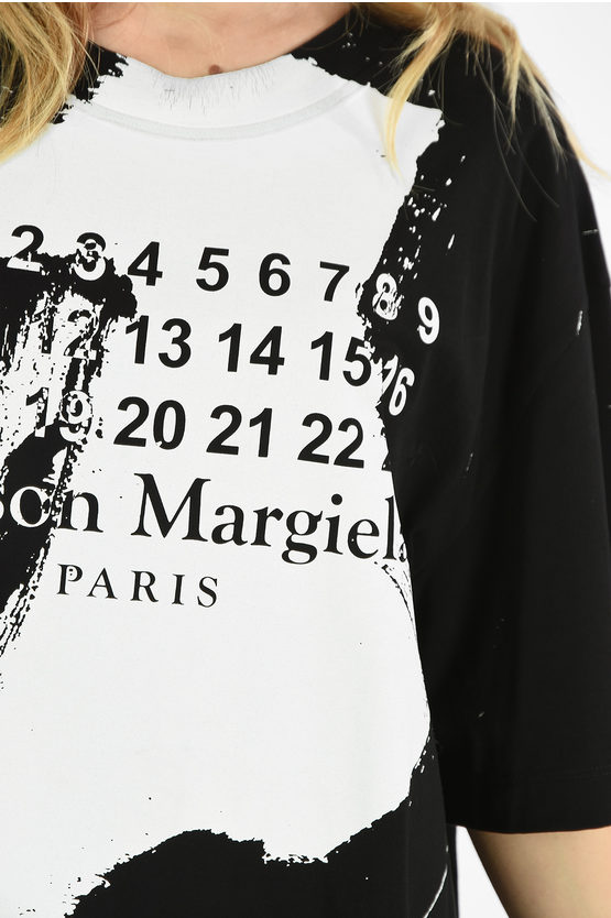 Maison Margiela MM0 OVERSIZED SPRAY-PAINTING-EFFECT T-SHIRT women ...