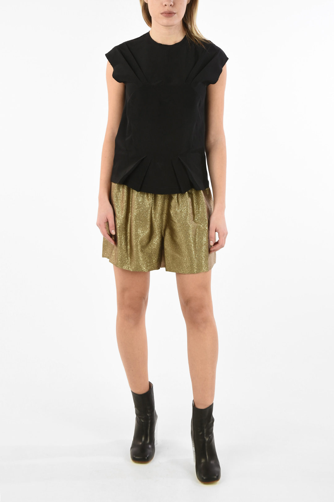 Maison Margiela MM0 Silk Top with Zip Back Closure women