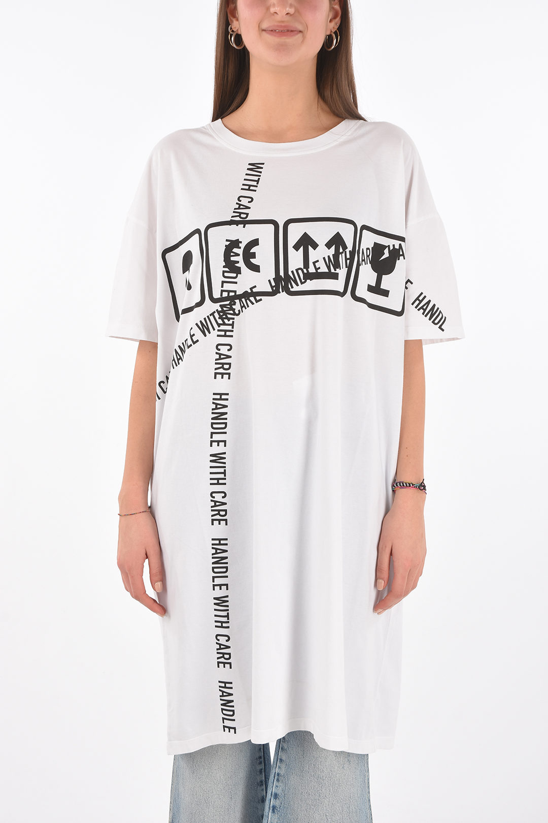 Maison Margiela MM0 t-shirt oversize stampata donna - Glamood Outlet
