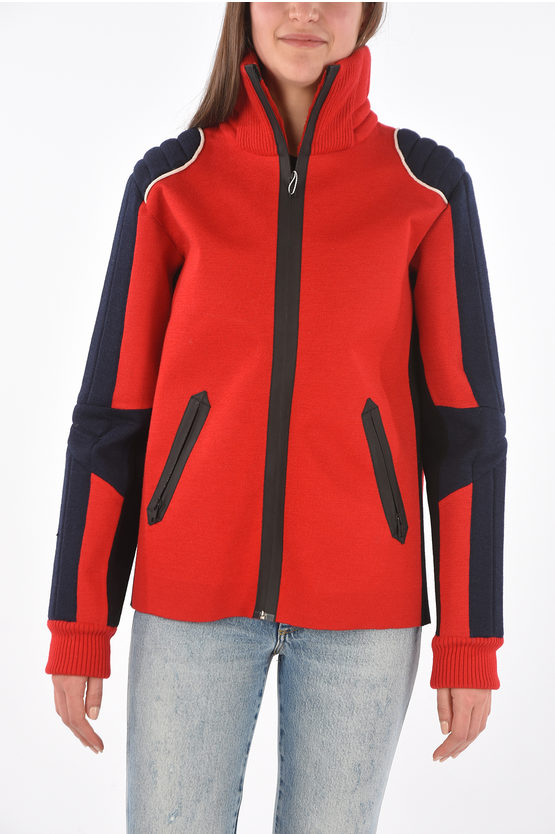 Maison Margiela Mm0 Turtleneck Jacket With Zip Closure In Red