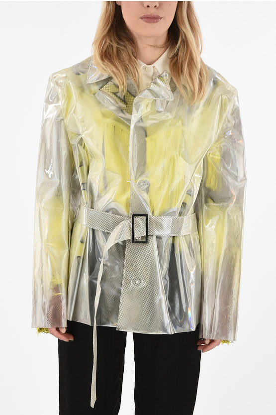 Maison Margiela Mm0 Waterproof Coat In Yellow