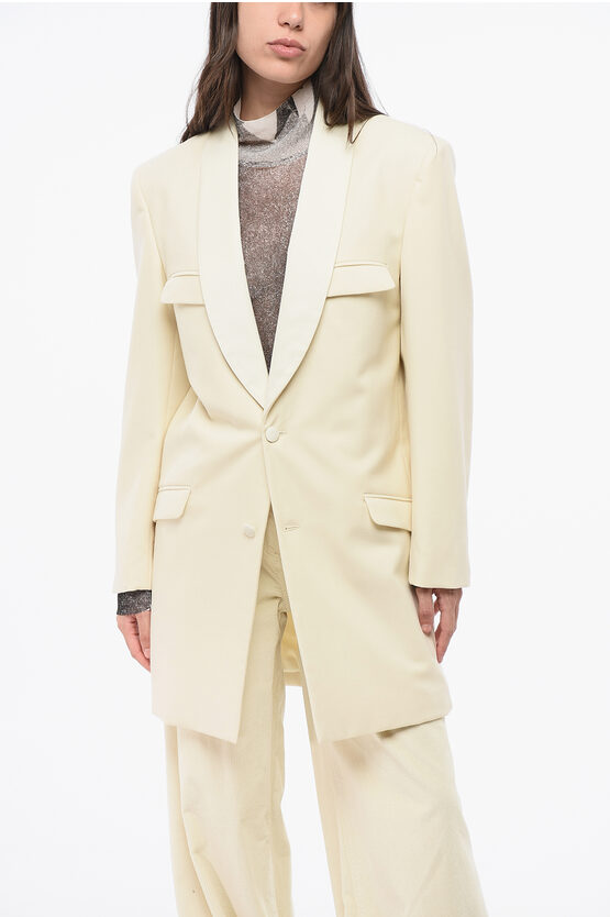 Maison Margiela Mm0 Wool 2-buttons Blazer With Flap Pockets