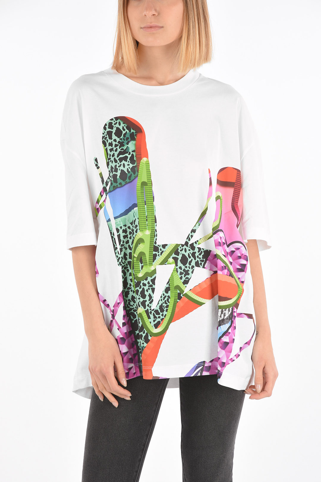 Maison Margiela MM1 Animal Patterned Detail Oversized T Maison Margiela MM1 Animal Patterned Detail Oversized T