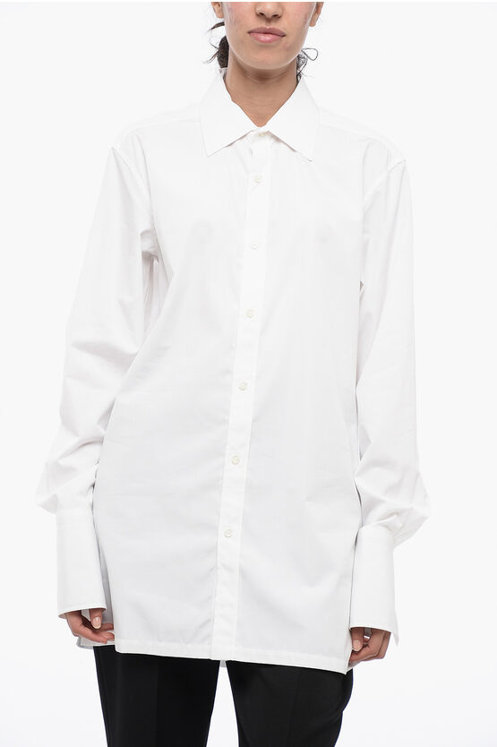 Shop Maison Margiela Mm1 Cotton Poplin Over Shirt