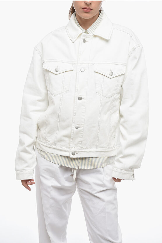 Maison Margiela Mm1 Denim Jacket With Utility Breast-pockets