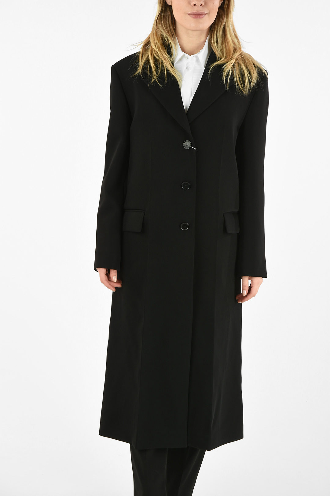 【送料&関税込】Maison Margiela Single-breasted Midi Coat Maison Margiela single-breasted Midi Coat | Neutrals